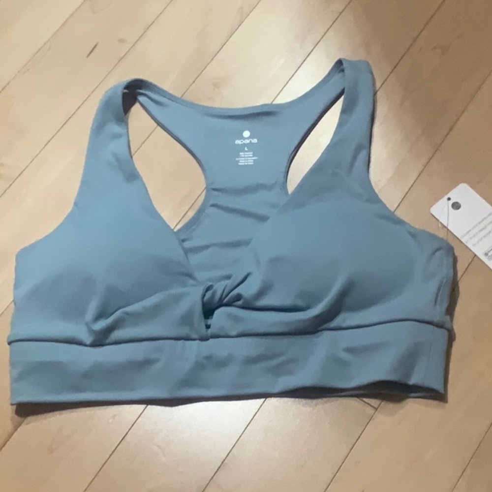 NWT Apana Aqua Stone Sports Bra